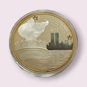 9/11 "We Shall Never Forget" Colossal Commemorative Coin w/COA